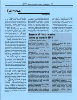   INFO-PARENTS COLOMBIE-BRITANNIQUE, 1995   , page 7