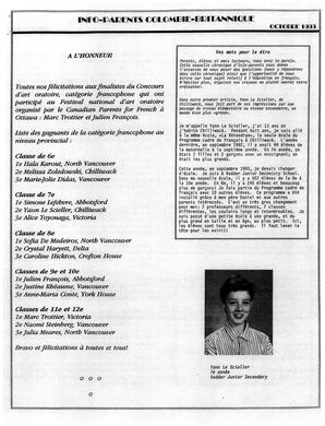   INFO-PARENTS COLOMBIE-BRITANNIQUE, 1993   , page 3