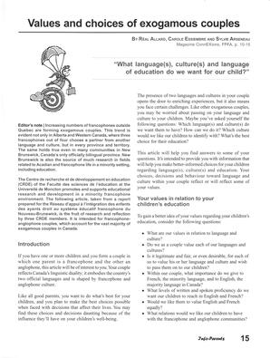   INFO-PARENTS COLOMBIE-BRITANNIQUE, 2005   , page 15