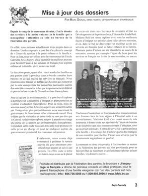   INFO-PARENTS COLOMBIE-BRITANNIQUE, 2005   , page 3