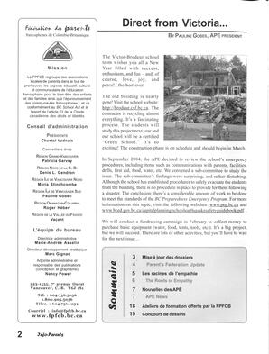   INFO-PARENTS COLOMBIE-BRITANNIQUE, 2005   , page 2