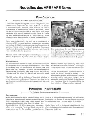   INFO-PARENTS COLOMBIE-BRITANNIQUE, 2005   , page 11