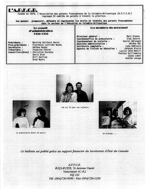   INFO-PARENTS COLOMBIE-BRITANNIQUE, 1993   , page 6