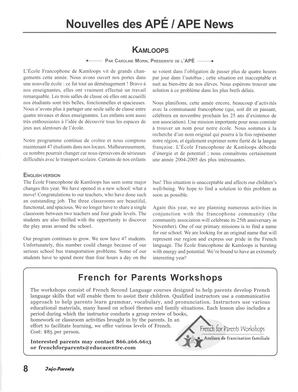   INFO-PARENTS COLOMBIE-BRITANNIQUE, 2004   , page 8