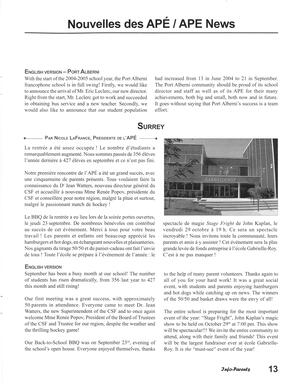   INFO-PARENTS COLOMBIE-BRITANNIQUE, 2004   , page 13