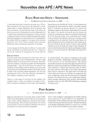   INFO-PARENTS COLOMBIE-BRITANNIQUE, 2004   , page 12
