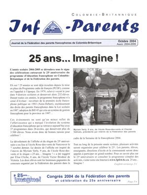   INFO-PARENTS COLOMBIE-BRITANNIQUE, 2004   , page 1