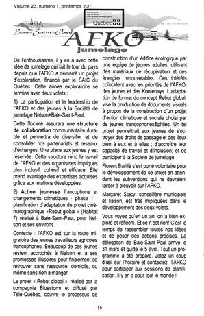   LA VOIX DES KOOTENAYS, 2008   , page 16