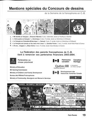   INFO-PARENTS COLOMBIE-BRITANNIQUE, 2004   , page 19