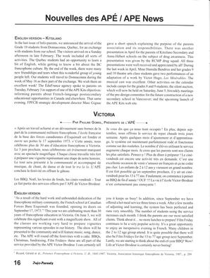   INFO-PARENTS COLOMBIE-BRITANNIQUE, 2004   , page 16