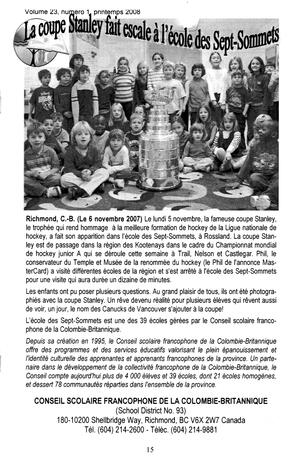   LA VOIX DES KOOTENAYS, 2008   , page 15