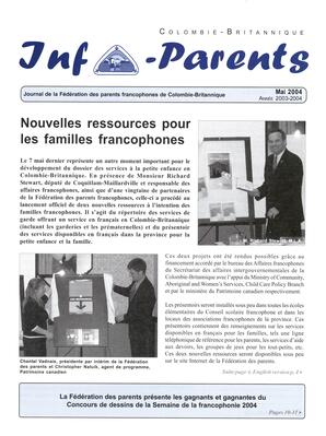   INFO-PARENTS COLOMBIE-BRITANNIQUE, 2004   , page 1