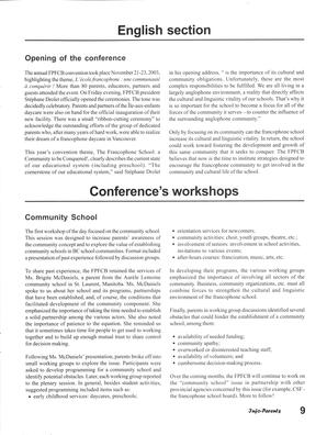   INFO-PARENTS COLOMBIE-BRITANNIQUE, 2003   , page 9