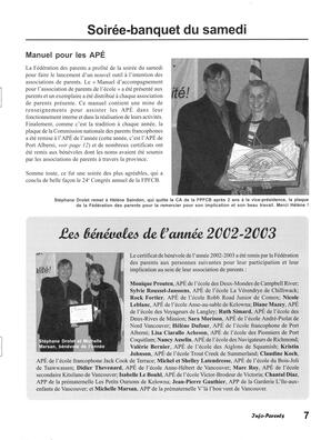   INFO-PARENTS COLOMBIE-BRITANNIQUE, 2003   , page 7