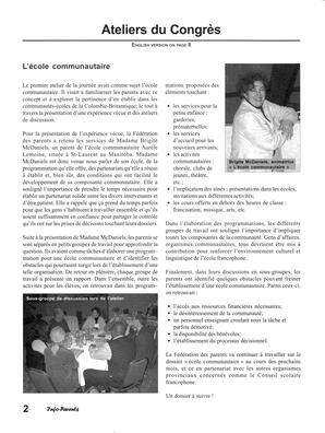   INFO-PARENTS COLOMBIE-BRITANNIQUE, 2003   , page 2