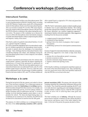   INFO-PARENTS COLOMBIE-BRITANNIQUE, 2003   , page 10