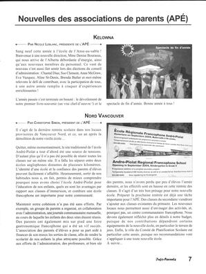   INFO-PARENTS COLOMBIE-BRITANNIQUE, 2003   , page 7