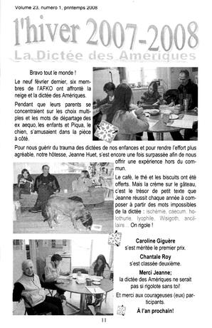   LA VOIX DES KOOTENAYS, 2008   , page 11