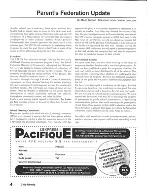   INFO-PARENTS COLOMBIE-BRITANNIQUE, 2003   , page 4