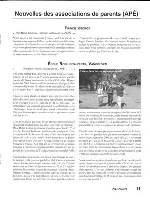   INFO-PARENTS COLOMBIE-BRITANNIQUE, 2003   , page 11