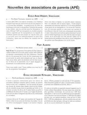   INFO-PARENTS COLOMBIE-BRITANNIQUE, 2003   , page 10