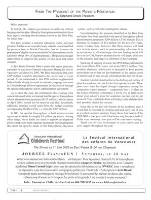   INFO-PARENTS COLOMBIE-BRITANNIQUE, 2003   , page 4