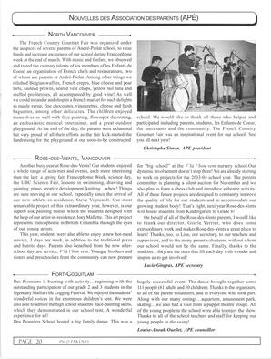   INFO-PARENTS COLOMBIE-BRITANNIQUE, 2003   , page 20