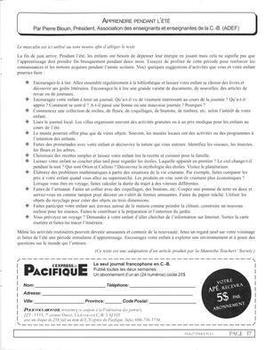   INFO-PARENTS COLOMBIE-BRITANNIQUE, 2003   , page 17
