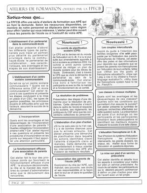   INFO-PARENTS COLOMBIE-BRITANNIQUE, 2003   , page 20