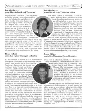   INFO-PARENTS COLOMBIE-BRITANNIQUE, 2003   , page 2