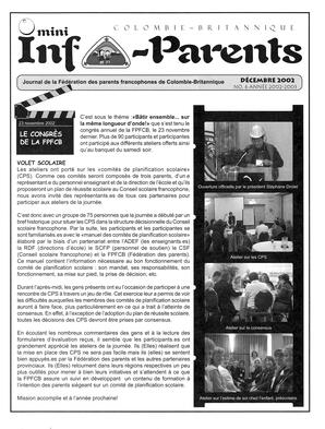   INFO-PARENTS COLOMBIE-BRITANNIQUE, 2002   , page 1