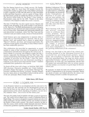   INFO-PARENTS COLOMBIE-BRITANNIQUE, 2002   , page 13