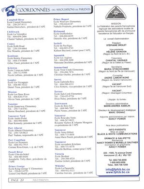   INFO-PARENTS COLOMBIE-BRITANNIQUE, 2002   , page 20