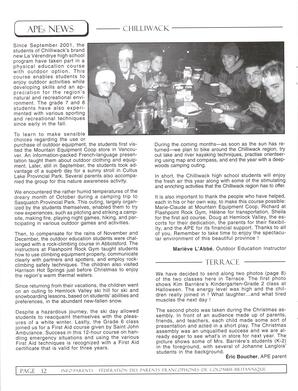   INFO-PARENTS COLOMBIE-BRITANNIQUE, 2002   , page 12