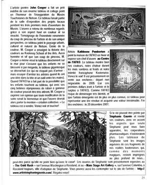   LA VOIX DES KOOTENAYS, 2007   , page 25
