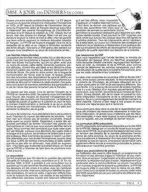   INFO-PARENTS COLOMBIE-BRITANNIQUE, 2001   , page 3