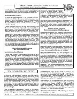   INFO-PARENTS COLOMBIE-BRITANNIQUE, 2001   , page 12