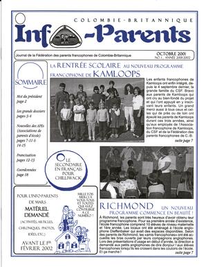   INFO-PARENTS COLOMBIE-BRITANNIQUE, 2001   , page 1