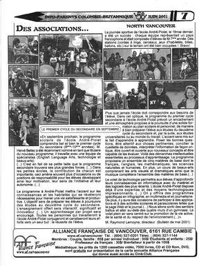   INFO-PARENTS COLOMBIE-BRITANNIQUE, 2001   , page 7
