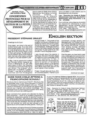   INFO-PARENTS COLOMBIE-BRITANNIQUE, 2001   , page 13