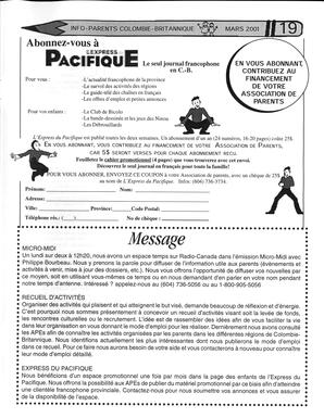   INFO-PARENTS COLOMBIE-BRITANNIQUE, 2001   , page 19