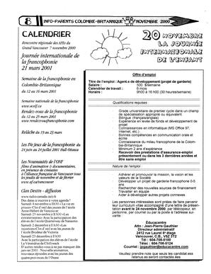   INFO-PARENTS COLOMBIE-BRITANNIQUE, 2000   , page 8