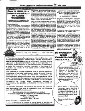   INFO-PARENTS COLOMBIE-BRITANNIQUE, 2000   , page 19