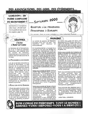   INFO-PARENTS COLOMBIE-BRITANNIQUE, 2000   , page 6