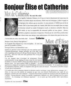   LA VOIX DES KOOTENAYS, 2007   , page 15