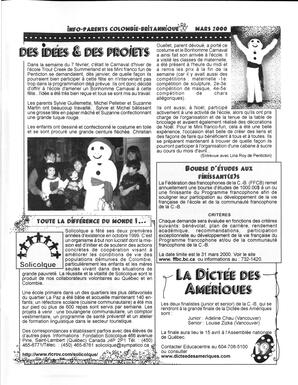   INFO-PARENTS COLOMBIE-BRITANNIQUE, 2000   , page 19
