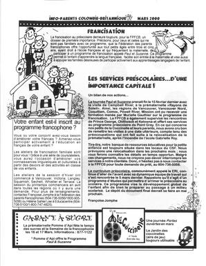   INFO-PARENTS COLOMBIE-BRITANNIQUE, 2000   , page 17