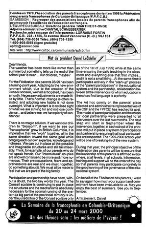   INFO-PARENTS COLOMBIE-BRITANNIQUE, 1999   , page 5