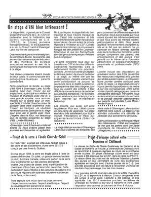   INFO-PARENTS COLOMBIE-BRITANNIQUE, 1998   , page 6