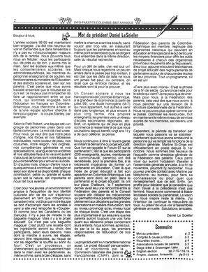   INFO-PARENTS COLOMBIE-BRITANNIQUE, 1998   , page 2